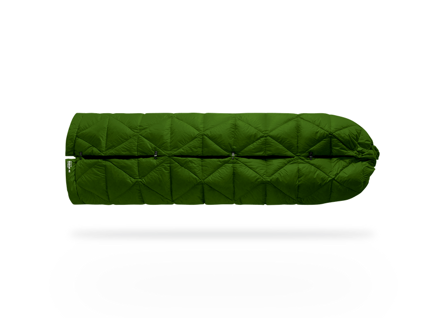 Kammok Trail Quilt Bobcat 45°F in sleeping bag mode.