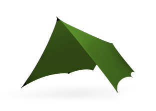 Studio Image of Kammok Weather Shelter Kuhli UL Moss Green
