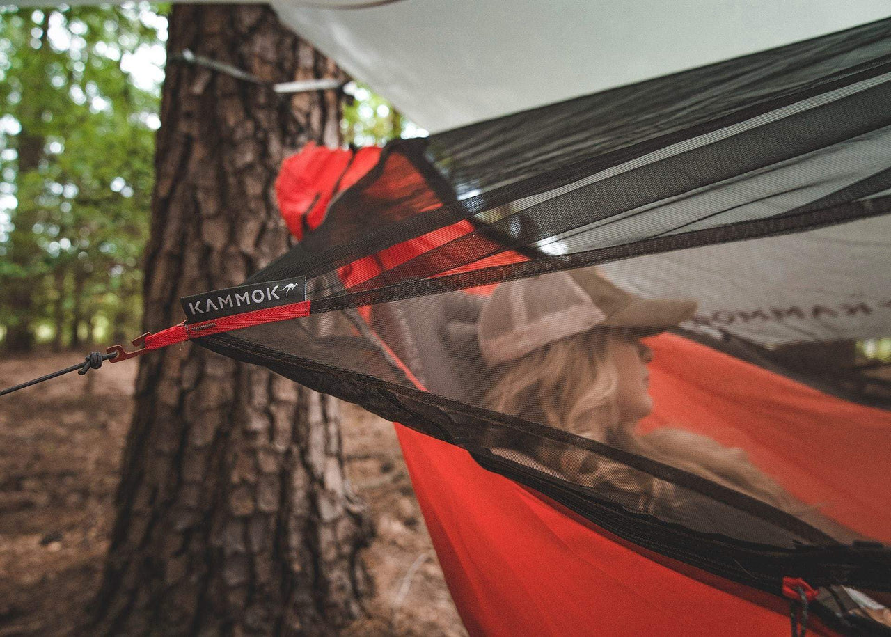 Close up of Kammok Hammock Mantis UL in trees.